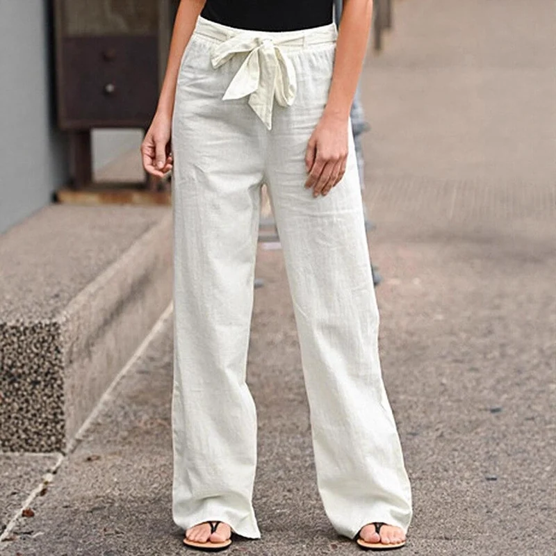 Damen Bequeme und elegante Leinenhose Drune