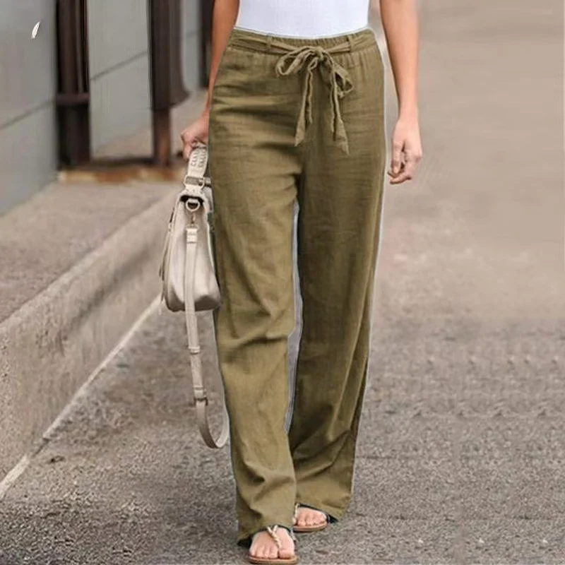 Damen Bequeme und elegante Leinenhose Drune