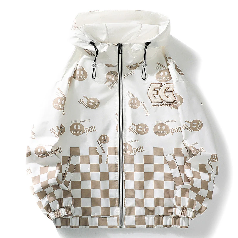 Unisex Stylische Kapuzenjacke mit modernen Grafiken Drune