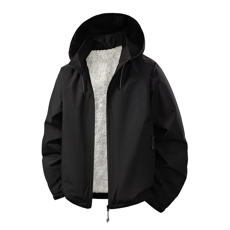 HerrenKapuzenjacke mit innerem Teddy-Futter Drune