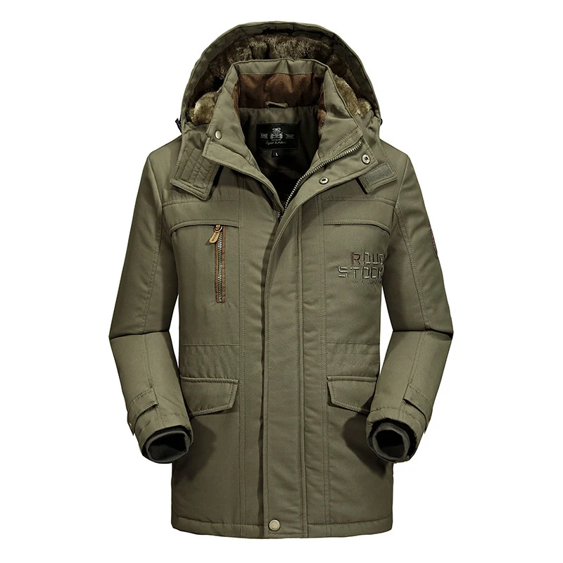Herren Wetterfeste Winterjacke mit Fleece-Futter Drune