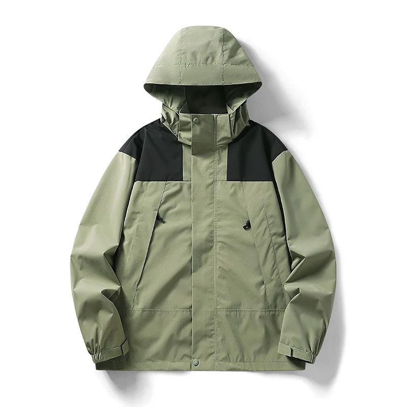 Herren Wetterfeste Übergangsjacke mit Kapuze Drune