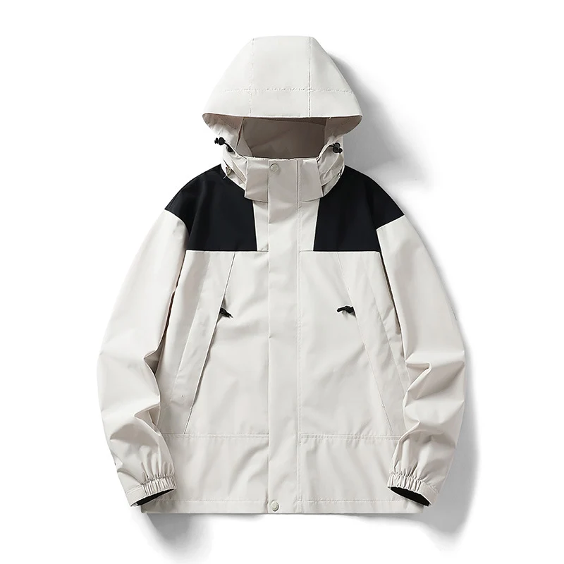 Herren Wetterfeste Übergangsjacke mit Kapuze Drune