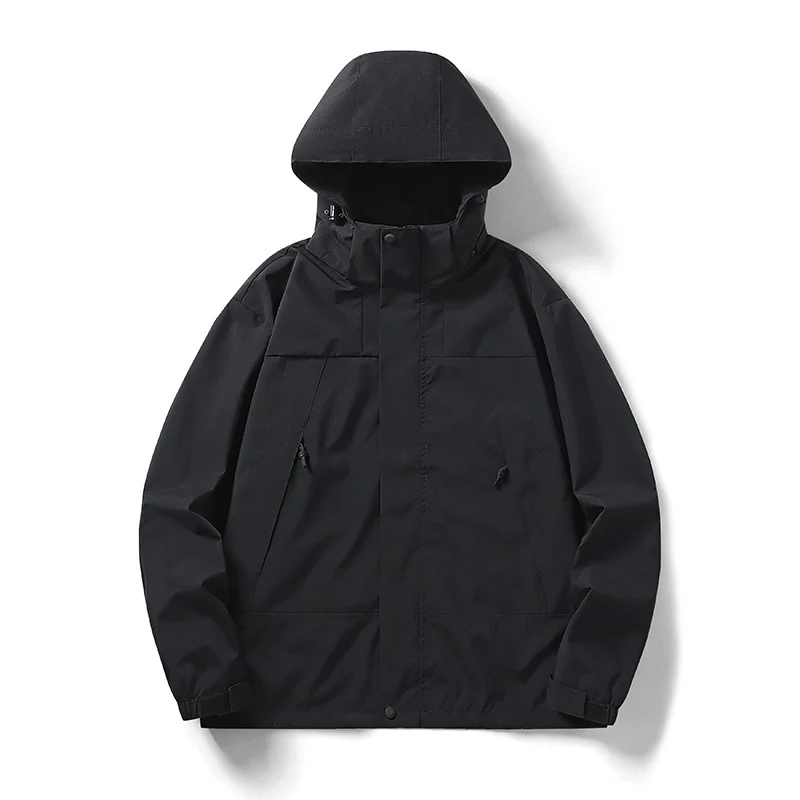 Herren Wetterfeste Übergangsjacke mit Kapuze Drune