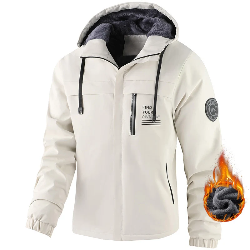 Herren Wetterfeste Übergangsjacke mit Fleece-Innenfutter Drune