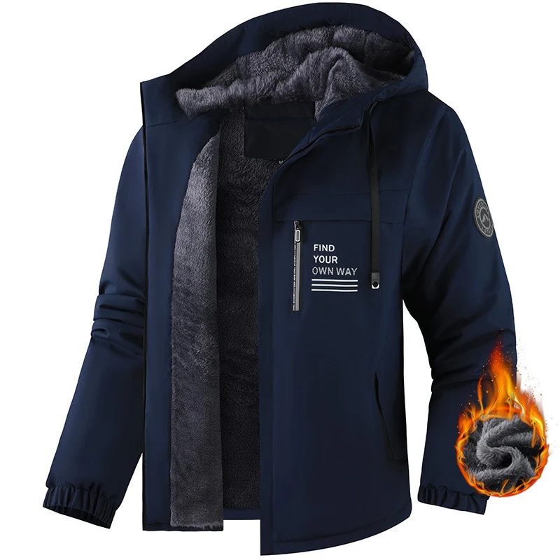 Herren Wetterfeste Übergangsjacke mit Fleece-Innenfutter Drune
