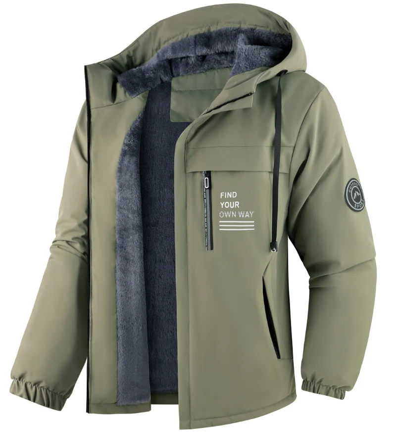 Herren Wetterfeste Übergangsjacke mit Fleece-Innenfutter Drune
