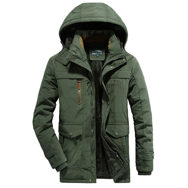 Herren Wetterfeste Parkajacke mit Kapuze Drune
