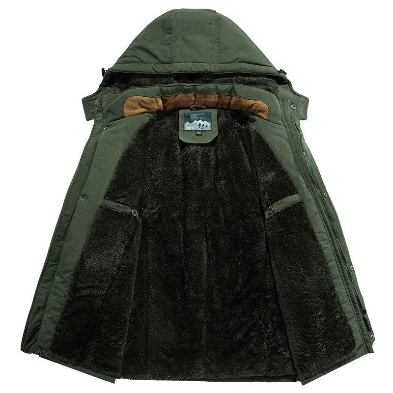 Herren Wetterfeste Parkajacke mit Kapuze Drune
