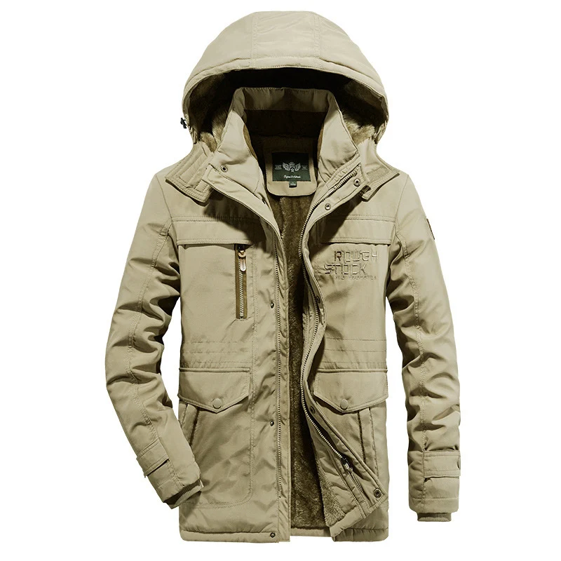 Herren Wetterfeste Parkajacke mit Kapuze Drune