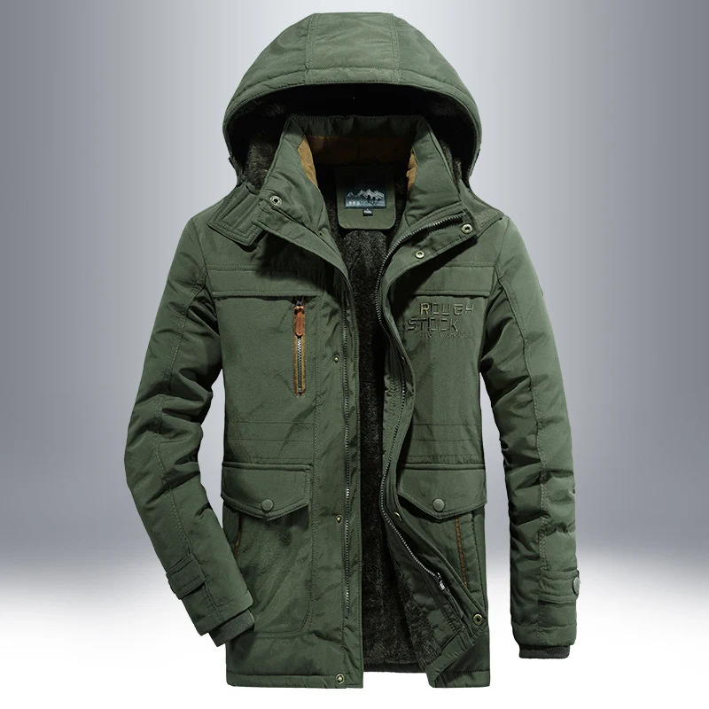 Herren Wetterfeste Parkajacke mit Kapuze Drune