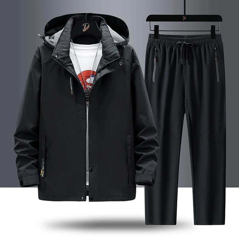 Herren Wetterfeste Outdoorjacke und Sporthose Drune