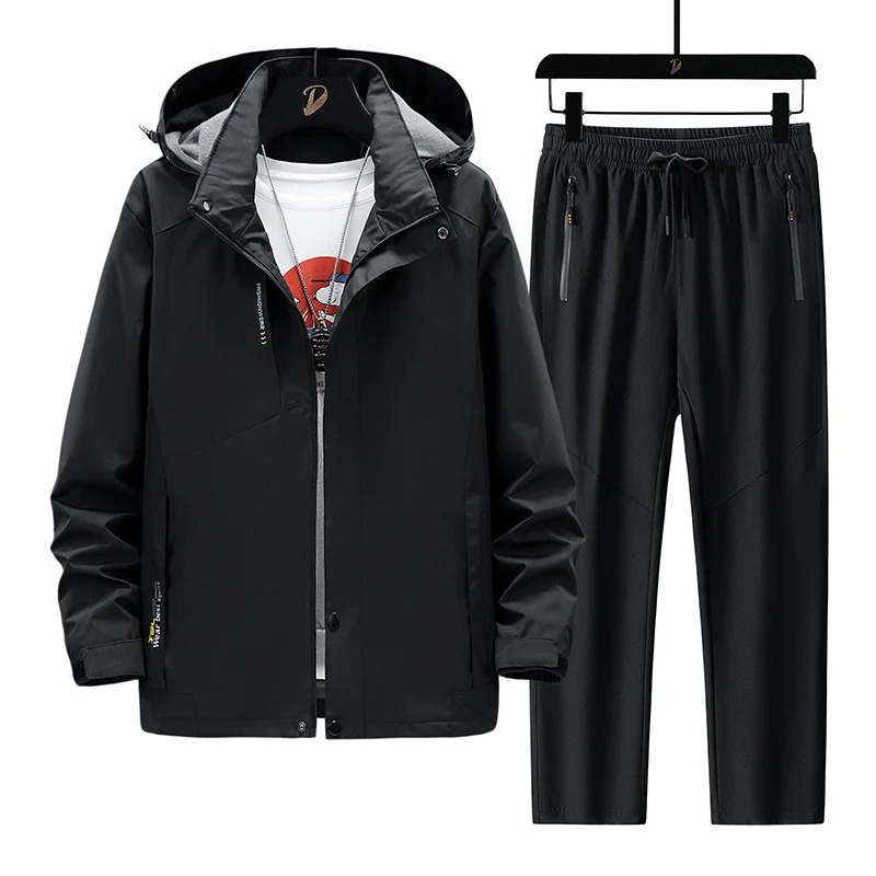 Herren Wetterfeste Outdoorjacke und Sporthose Drune