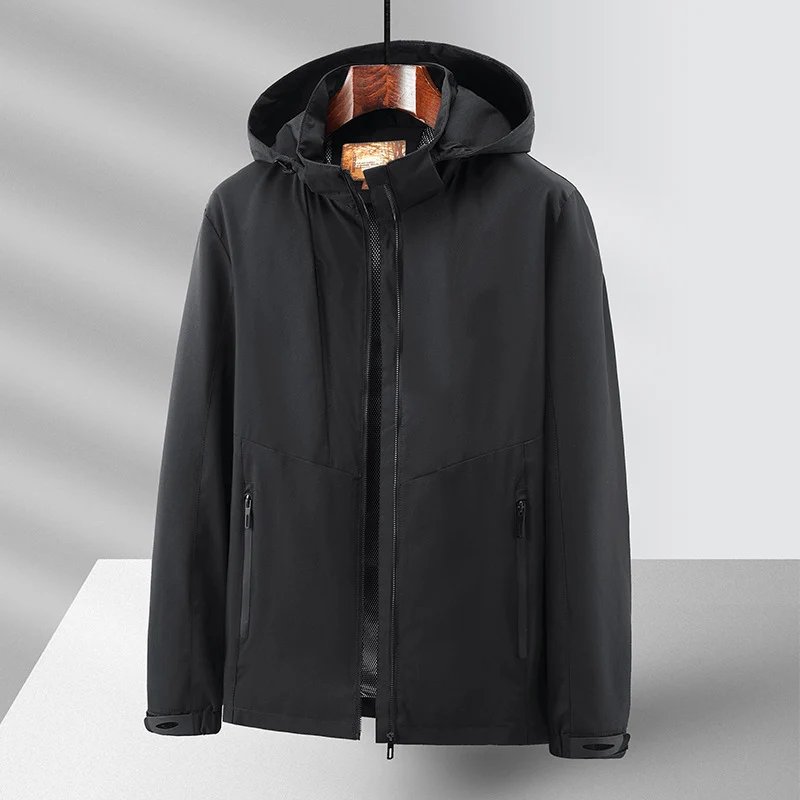 Herren Wetterfeste Outdoorjacke mit praktischer Kapuze Drune