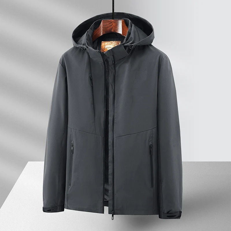 Herren Wetterfeste Outdoorjacke mit praktischer Kapuze Drune