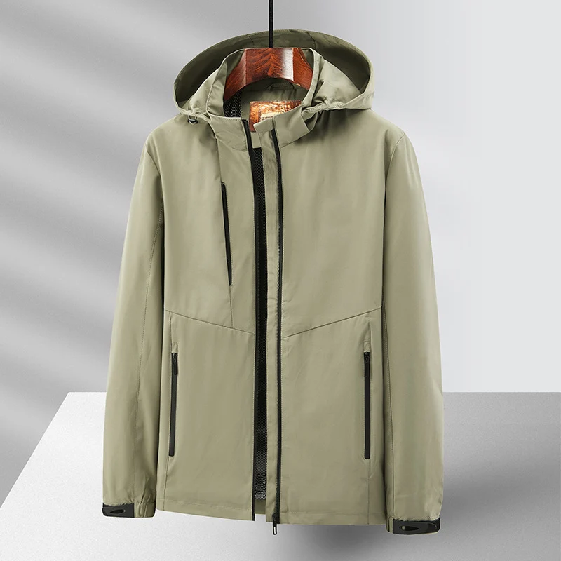 Herren Wetterfeste Outdoorjacke mit praktischer Kapuze Drune