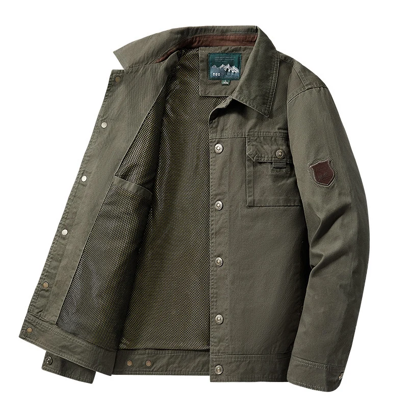 Herren Wetterfeste Outdoorjacke mit praktischen Taschen Drune