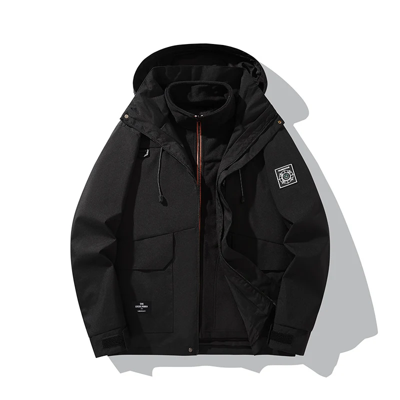 Herren Wetterfeste Outdoorjacke mit Kapuze Drune