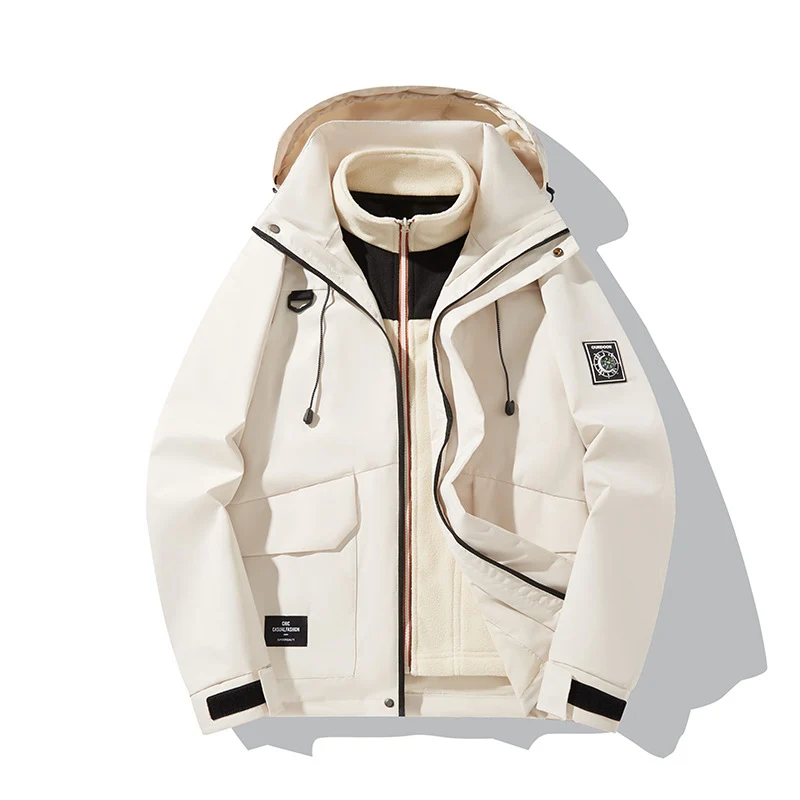 Herren Wetterfeste Outdoorjacke mit Kapuze Drune