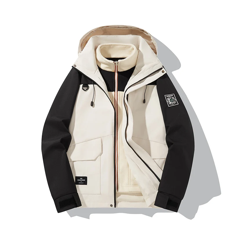 Herren Wetterfeste Outdoorjacke mit Kapuze Drune