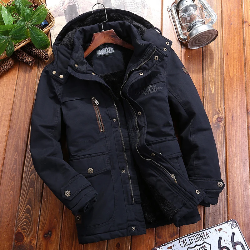 Herren Wetterfeste Fleecejacke mit abnehmbarer Kapuze Drune