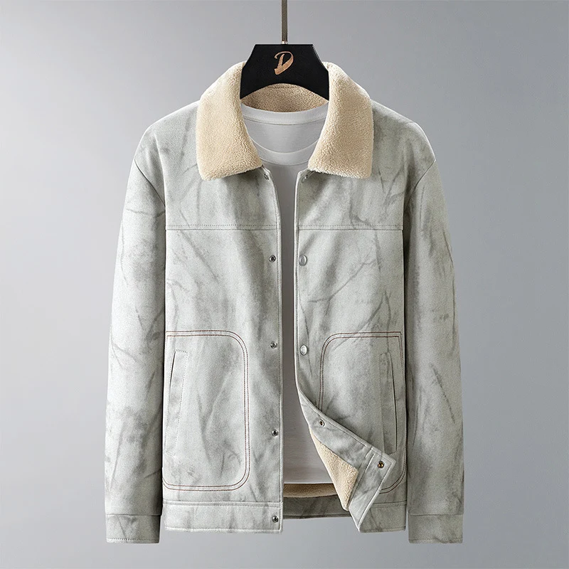 Herren Wendejacke aus Kunstleder mit Kuschelfutter Drune