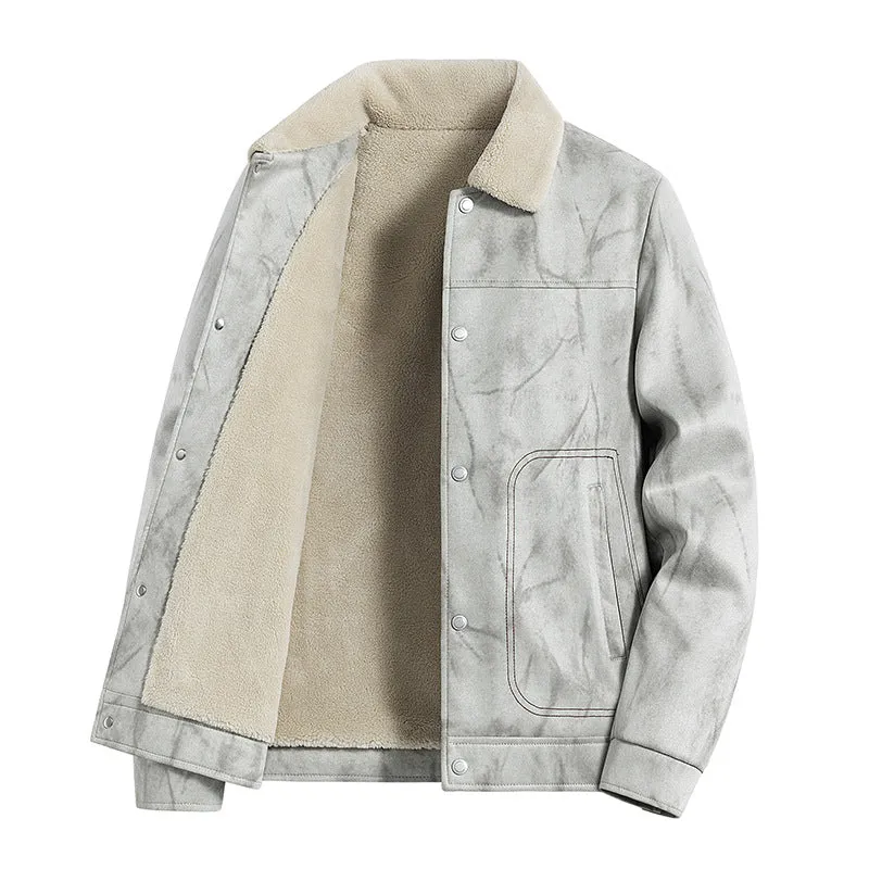 Herren Wendejacke aus Kunstleder mit Kuschelfutter Drune