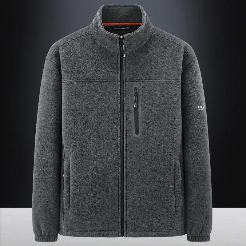 Herren Weiche Fleecejacke mit hohem Kragen Drune