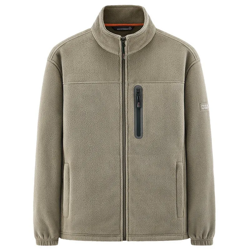 Herren Weiche Fleecejacke mit hohem Kragen Drune