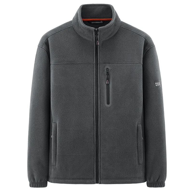 Herren Weiche Fleecejacke mit hohem Kragen Drune