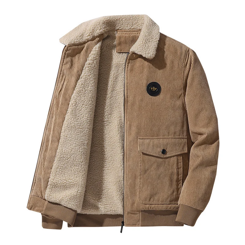 Herren Weiche Cordjacke mit Fleece-Futter Drune