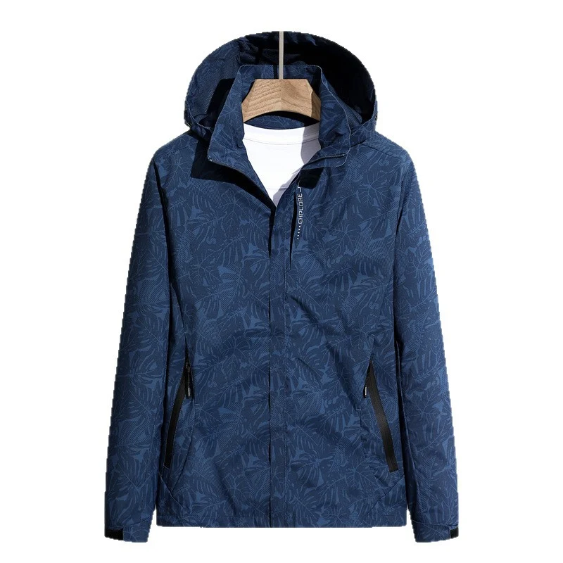 Herren Wasserdichte Outdoorjacke mit Kapuze Drune