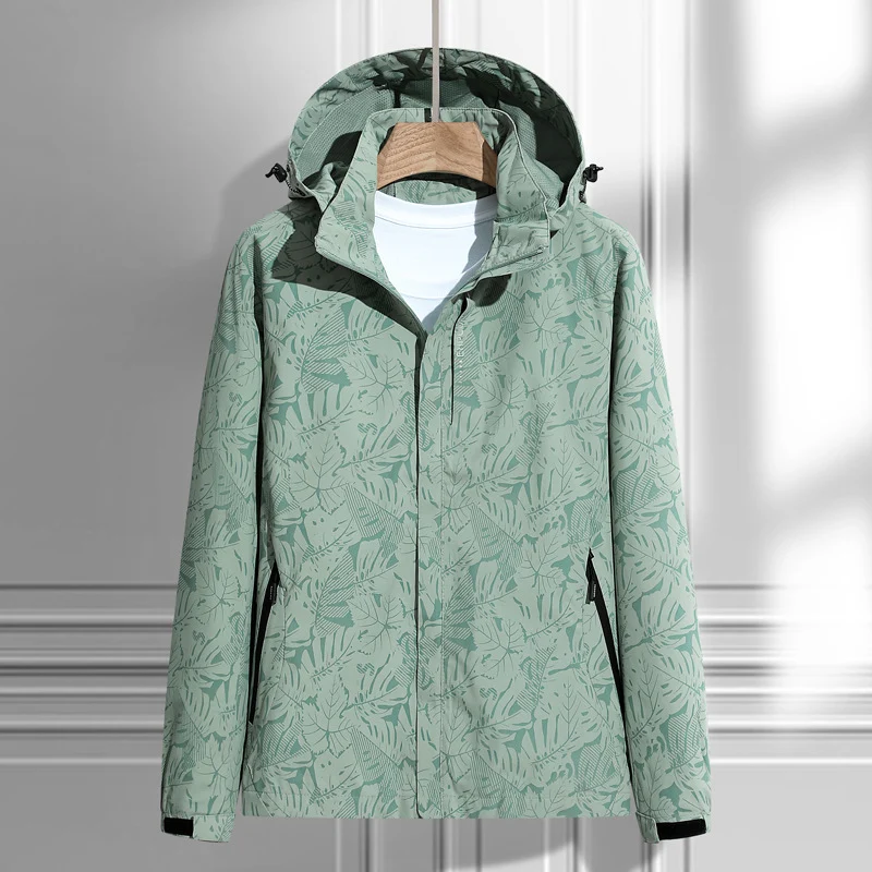 Herren Wasserdichte Outdoorjacke mit Kapuze Drune