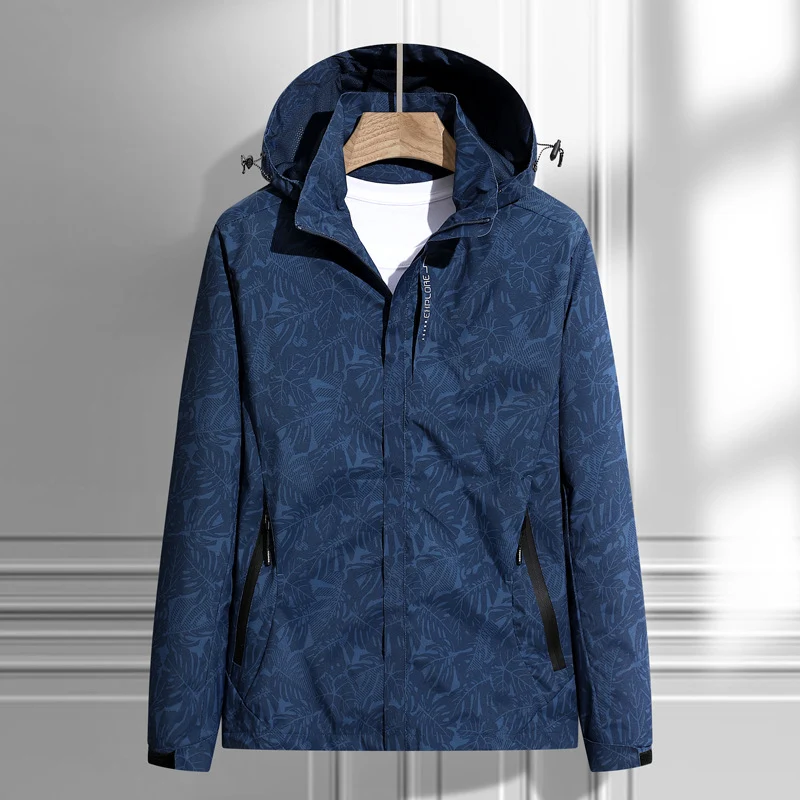 Herren Wasserdichte Outdoorjacke mit Kapuze Drune