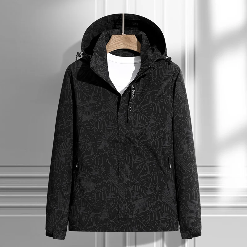 Herren Wasserdichte Outdoorjacke mit Kapuze Drune