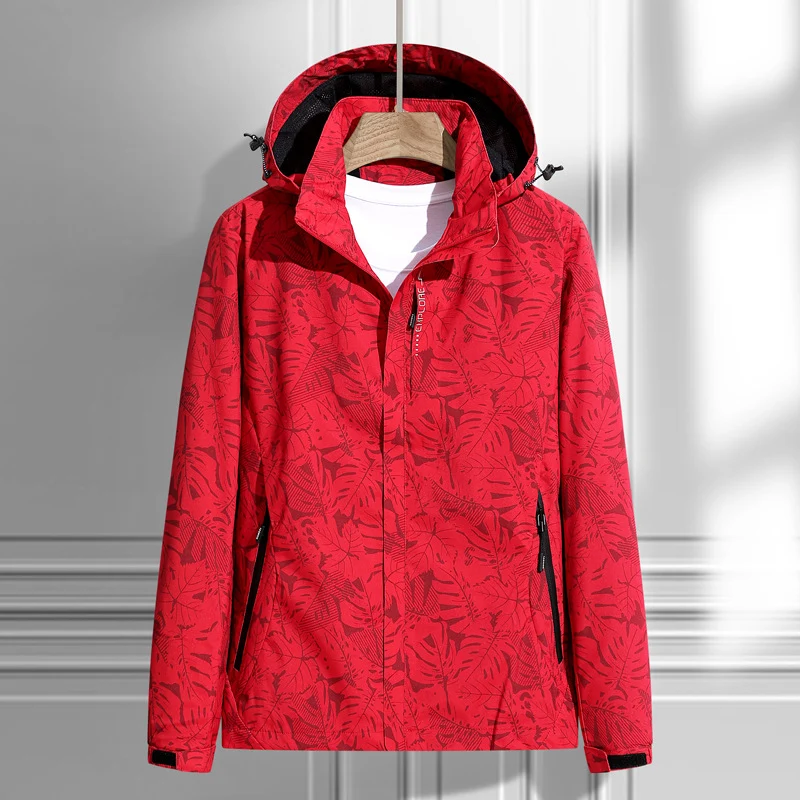 Herren Wasserdichte Outdoorjacke mit Kapuze Drune