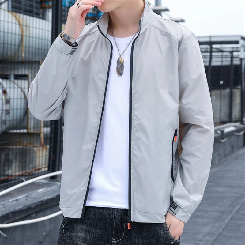 Herren Wasserabweisende Sportjacke mit hohem Kragen Drune