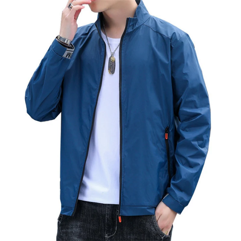 Herren Wasserabweisende Sportjacke mit hohem Kragen Drune