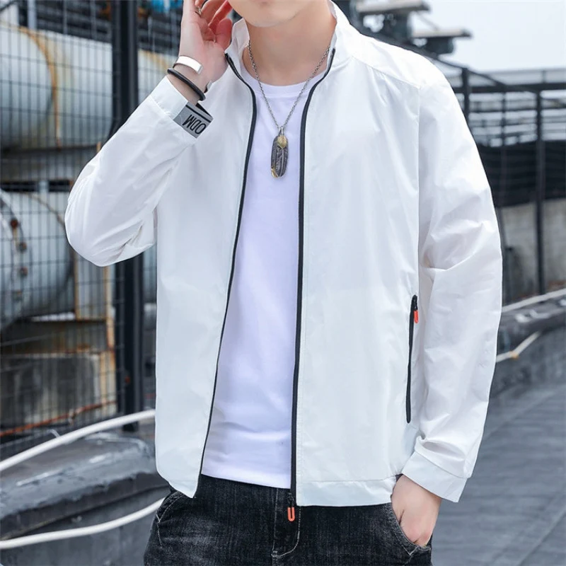 Herren Wasserabweisende Sportjacke mit hohem Kragen Drune