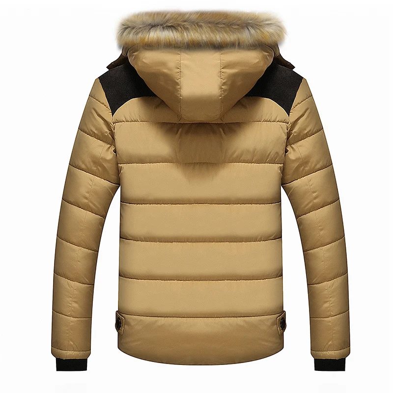 Herren Wärmende Winterjacke mit abnehmbarem Kunstfellkragen Drune