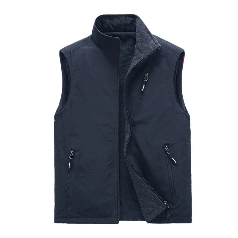 Herren Wärmende Fleece-Jacke ohne Ärmel Drune