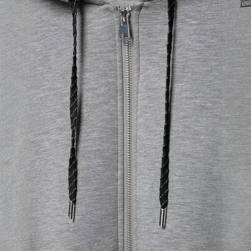 Damen Cropped Kapuzenjacke mit Reißverschluss, Ballonärmeln und elastischem Saum Drune