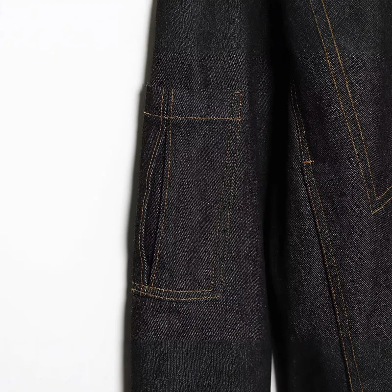 Damen Cropped Jeans-Utility-Jacke mit Reißverschluss, Stehkragen und elastischem Saum Drune