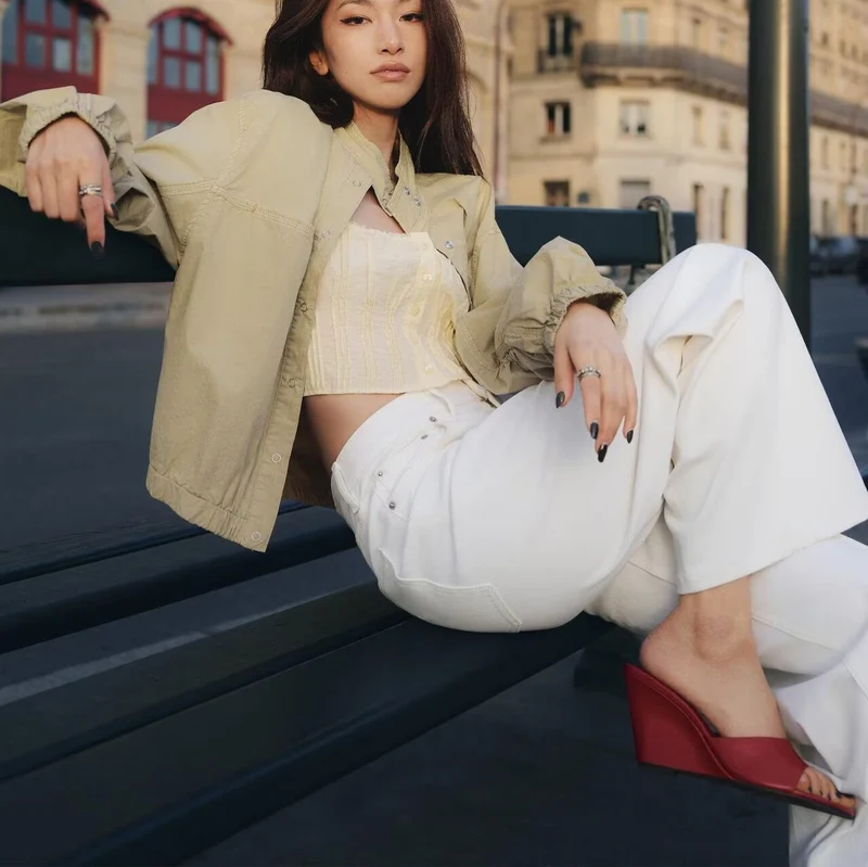 Damen Cropped-Boxy-Utility-Blouson mit Stehkragen und gerafften Ärmeln Drune