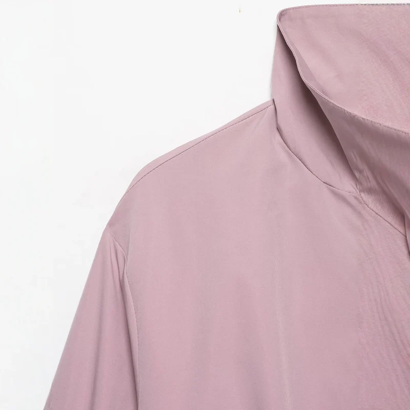 Damen Cropped-Boxy-Übergangsjacke mit hohem Funnelkragen und elastischem Saum Drune