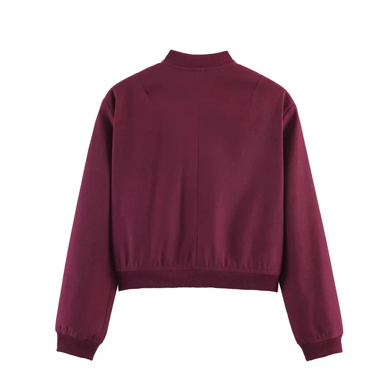 Damen Cropped-Boxy-Übergangsjacke mit großen Pattentaschen und Rippbündchen Drune