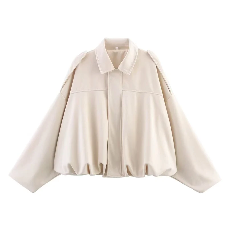 Damen Cropped Boxy‑Übergangsjacke im Wildlederlook mit Epauletten Drune