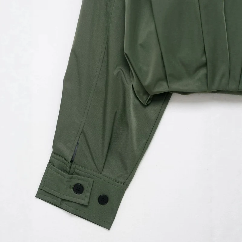 Damen Cropped-Boxy-Trenchjacke im Utility-Look mit Epauletten und weitem Manschettenärmel Drune