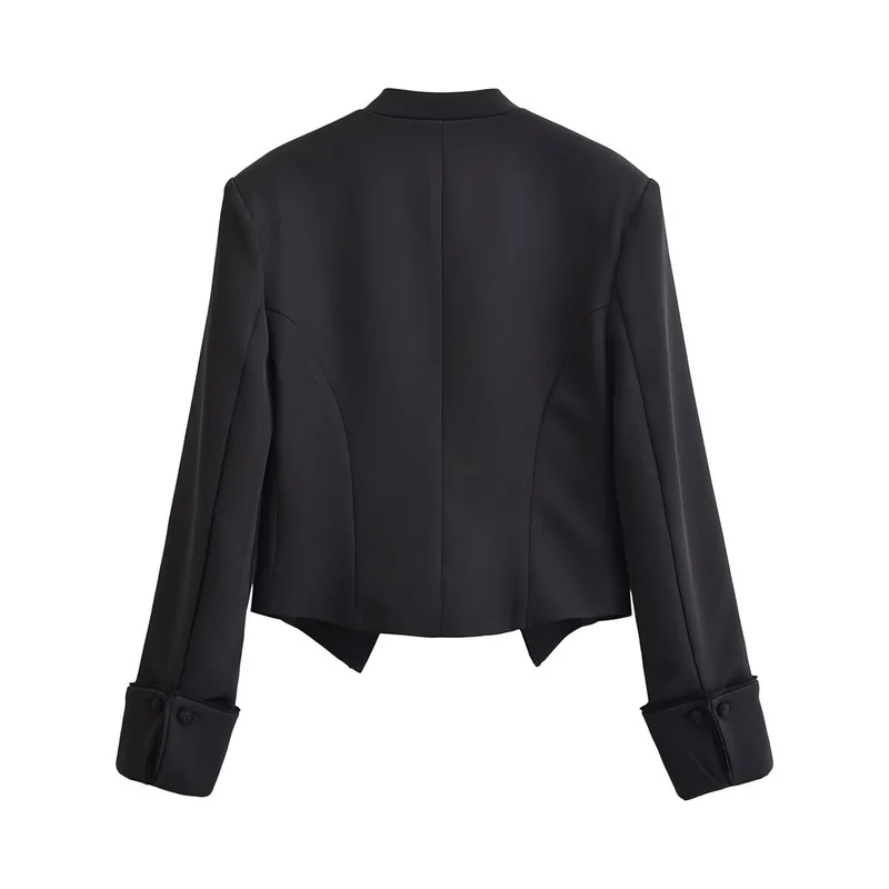 Damen Cropped Blazer im Husarenstil mit geflochtenen Zierkordeln Drune