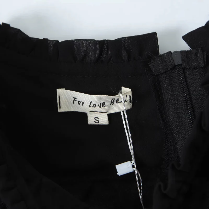 Damen Corsagenbluse mit Spitzen‑Corsage, gerafftem Dekolleté und Volantsaum Drune